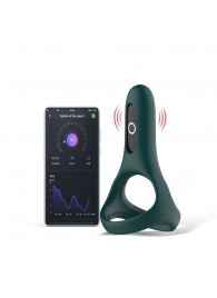 Изумрудное виброкольцо Magic Motion Rise с подхватом мошонки - Magic Motion - в Грозном купить с доставкой