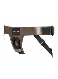Бронзовый пояс для насадок Curious Harness - Strap-on-me - купить с доставкой в Грозном