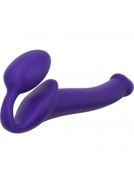 Фиолетовый безремневой страпон Silicone Bendable Strap-On - size S - Strap-on-me - купить с доставкой в Грозном