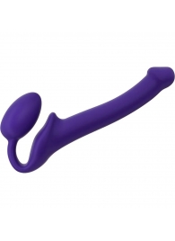 Фиолетовый безремневой страпон Silicone Bendable Strap-On - size S - Strap-on-me - купить с доставкой в Грозном