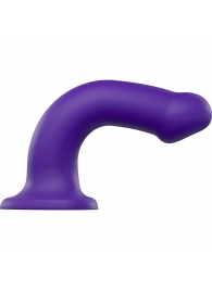 Фиолетовый фаллоимитатор-насадка Strap-On-Me Dildo Dual Density size L - 19 см. - Strap-on-me - купить с доставкой в Грозном