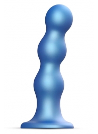 Голубая насадка Strap-On-Me Dildo Plug Balls size S - Strap-on-me - купить с доставкой в Грозном