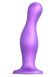 Фиолетовая насадка Strap-On-Me Dildo Plug Curvy size L - Strap-on-me - купить с доставкой в Грозном