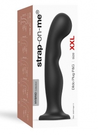 Черная насадка Strap-On-Me Dildo Plug P G size XXL - Strap-on-me - купить с доставкой в Грозном