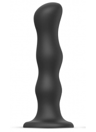 Черная насадка Strap-On-Me Dildo Geisha Balls size M - Strap-on-me - купить с доставкой в Грозном