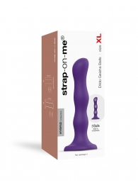 Фиолетовая насадка Strap-On-Me Dildo Geisha Balls size XL - Strap-on-me - купить с доставкой в Грозном