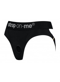 Черные трусики для насадок Heroine Lingerie Harness - size S - Strap-on-me - купить с доставкой в Грозном