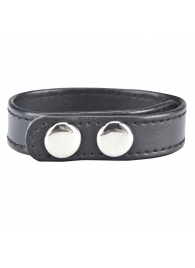Кольцо на пенис SNAP COCK RING из искусственной кожи на клепках - BlueLine - в Грозном купить с доставкой