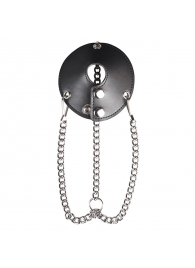 Утяжка для мошонки из искусственной кожи с цепочками PARACHUTE BALL STRETCHER - BlueLine - купить с доставкой в Грозном