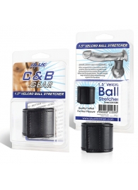 Хомут-утяжка для мошонки из искусственной кожи на липучке VELCRO BALL STRETCHER- 4 см. - BlueLine - в Грозном купить с доставкой