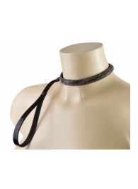 Эффектный сверкающий ошейник с поводком  Гламур - Sitabella - купить с доставкой в Грозном