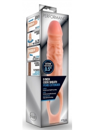 Телесная насадка на пенис 9 Inch Cock Sheath Extender - 22,2 см. - Blush Novelties - в Грозном купить с доставкой