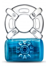 Синее эрекционное виброкольцо Pleaser Rechargeable C-Ring - Blush Novelties - в Грозном купить с доставкой