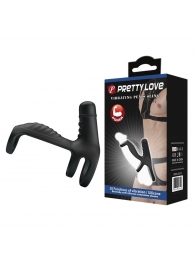 Черная вибронасадка на пенис Vibrating Penis Sling - Baile - в Грозном купить с доставкой
