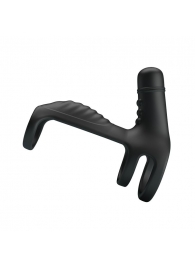 Черная вибронасадка на пенис Vibrating Penis Sling - Baile - в Грозном купить с доставкой