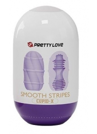 Сиреневый мастурбатор-яйцо Smooth Stripes - Baile - в Грозном купить с доставкой