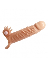 Телесная удлиняющая вибронасадка Penis Sleeve Connor - 17 см. - Baile - в Грозном купить с доставкой