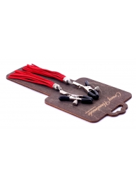 Металлические зажимы на соски с красными замшевыми кисточками - Crazy Handmade - купить с доставкой в Грозном