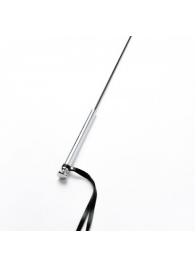 Черный кожаный стек с гладкой ручкой - 55 см. - Crazy Handmade - купить с доставкой в Грозном