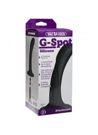 Черная изогнутая насадка Vac-U-Lock G-Spot - 16,5 см. - Doc Johnson - купить с доставкой в Грозном