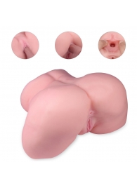 Реалистичный мастурбатор-полуторс с 2 рабочими отверстиями - S-HANDE - в Грозном купить с доставкой