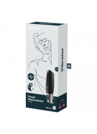 Черный мастурбатор с вибрацией Power Masturbator - Satisfyer - в Грозном купить с доставкой