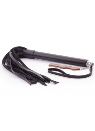 Черная кожаная плеть  Индиго  - 50 см. - Crazy Handmade - купить с доставкой в Грозном