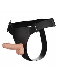 Женский страпон на регулируемых ремешках с вибрацией - 19,4 см. - Baile - купить с доставкой в Грозном