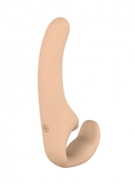 Бежевый безремневой страпон Temptation - Lola Games - купить с доставкой в Грозном