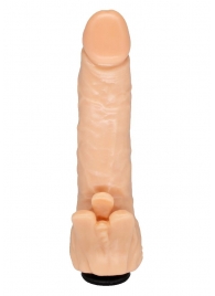 Телесная гелевая насадка-фаллос с клиторальными лепестками - 18,5 см. - LOVETOY (А-Полимер) - купить с доставкой в Грозном