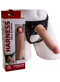 Реалистичный страпон Harness из трусиков и насадки-фаллоса - 18,5 см. - LOVETOY (А-Полимер) - купить с доставкой в Грозном