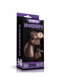 Женский темнокожий страпон Easy Strapon Set 7 Inch - 18 см. - Lovetoy - купить с доставкой в Грозном