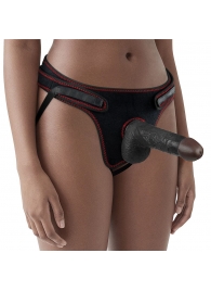 Женский темнокожий страпон Easy Strapon Set 7 Inch - 18 см. - Lovetoy - купить с доставкой в Грозном