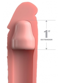 Телесная насадка-удлинитель 1 Inch Silicone X-tension - 17,8 см. - Pipedream - в Грозном купить с доставкой