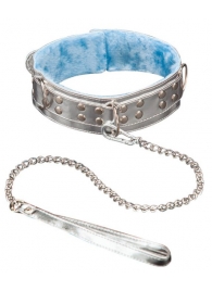 Серебристый ошейник из искусственной кожи - Sitabella - купить с доставкой в Грозном