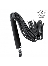 Черная кожаная плеть-флоггер - 84 см. - Notabu - купить с доставкой в Грозном