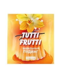 Пробник гель-смазки Tutti-frutti со вкусом ванильного пудинга - 4 гр. - Биоритм - купить с доставкой в Грозном