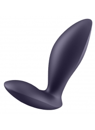 Фиолетовый анальный вибростимулятор Power Plug - Satisfyer - в Грозном купить с доставкой