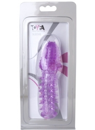 Фиолетовая насадка, удлиняющая половой член - 13,5 см. - Toyfa Basic - в Грозном купить с доставкой