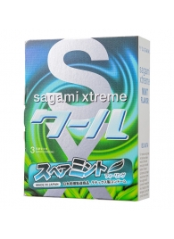 Презервативы Sagami Xtreme Mint с ароматом мяты - 3 шт. - Sagami - купить с доставкой в Грозном