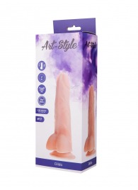 Фаллоимитатор на присоске ART-Style №17 с выраженным рельефом - 19 см. - Art-Style