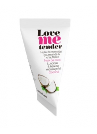 Съедобное согревающее массажное масло Love Me Tender Cocos с ароматом кокоса - 10 мл. - Love to Love - купить с доставкой в Грозном