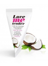 Съедобное согревающее массажное масло Love Me Tender Cocos с ароматом кокоса - 10 мл. - Love to Love - купить с доставкой в Грозном