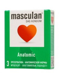 Презервативы анатомической формы Masculan Anatomic - 3 шт. - Masculan - купить с доставкой в Грозном