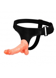 Реалистичный страпон на ремешках - 15,5 см. - Baile - купить с доставкой в Грозном