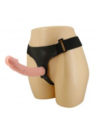 Гладкий фаллоимитатор с крупной головкой на ремешках - 19,7 см. - Baile - купить с доставкой в Грозном