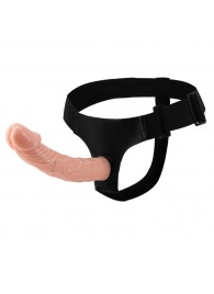 Гладкий фаллоимитатор с крупной головкой на ремешках - 19,7 см. - Baile - купить с доставкой в Грозном