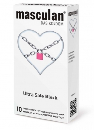 Ультрапрочные презервативы Masculan Ultra Safe Black - 10 шт. - Masculan - купить с доставкой в Грозном