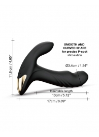 Черный вибромассажер простаты Multi P-Joy с 3 моторами - Dorcel - в Грозном купить с доставкой