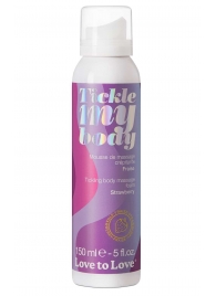 Массажная хрустящая пенка Tickle My Body Strawberry с ароматом клубники - 150 мл. - Love to Love - купить с доставкой в Грозном